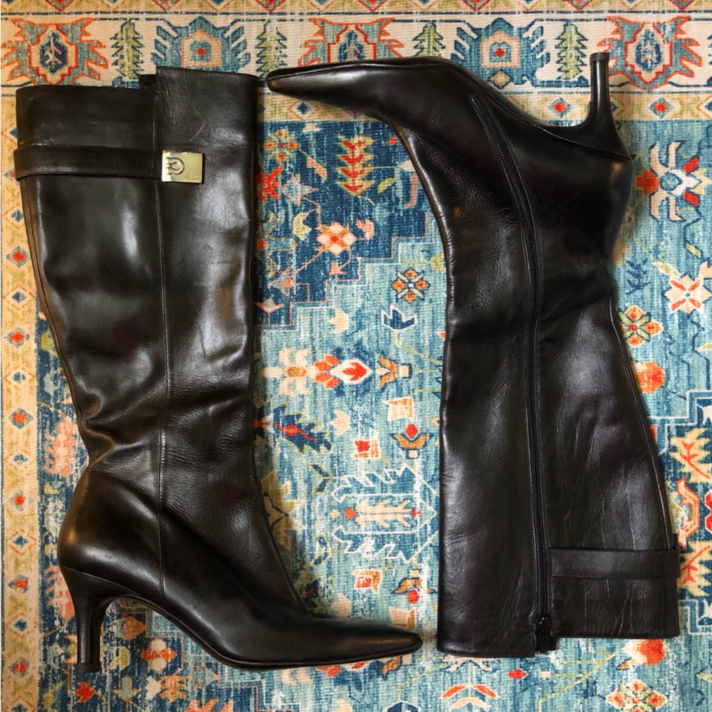 Authentic Ferragamo Leather Knee High Boots